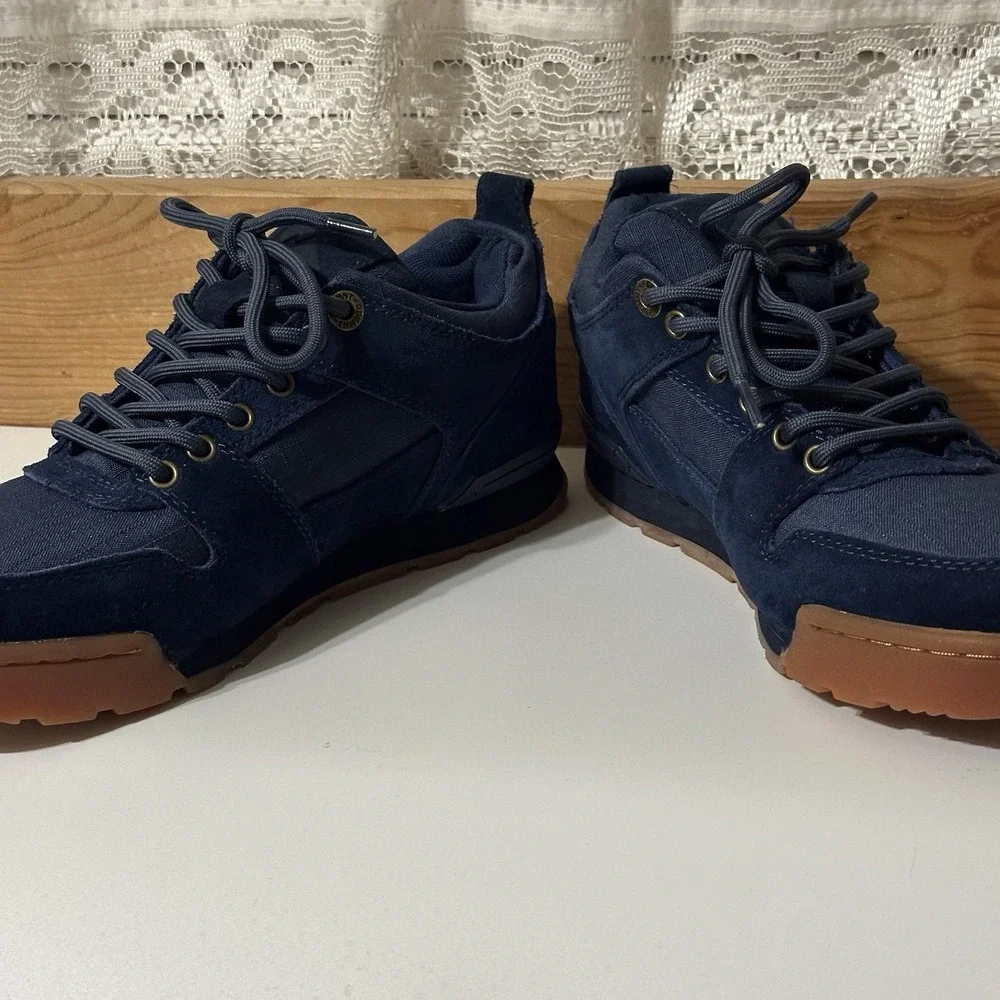 Ridgemont Monty Hiking Shoes Mens 6 Womens 7.5 Dark Blue Suede & Canvas Sneakers